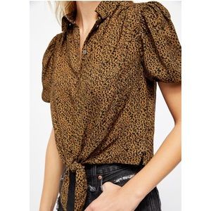 Free People Celia Printed Blouse